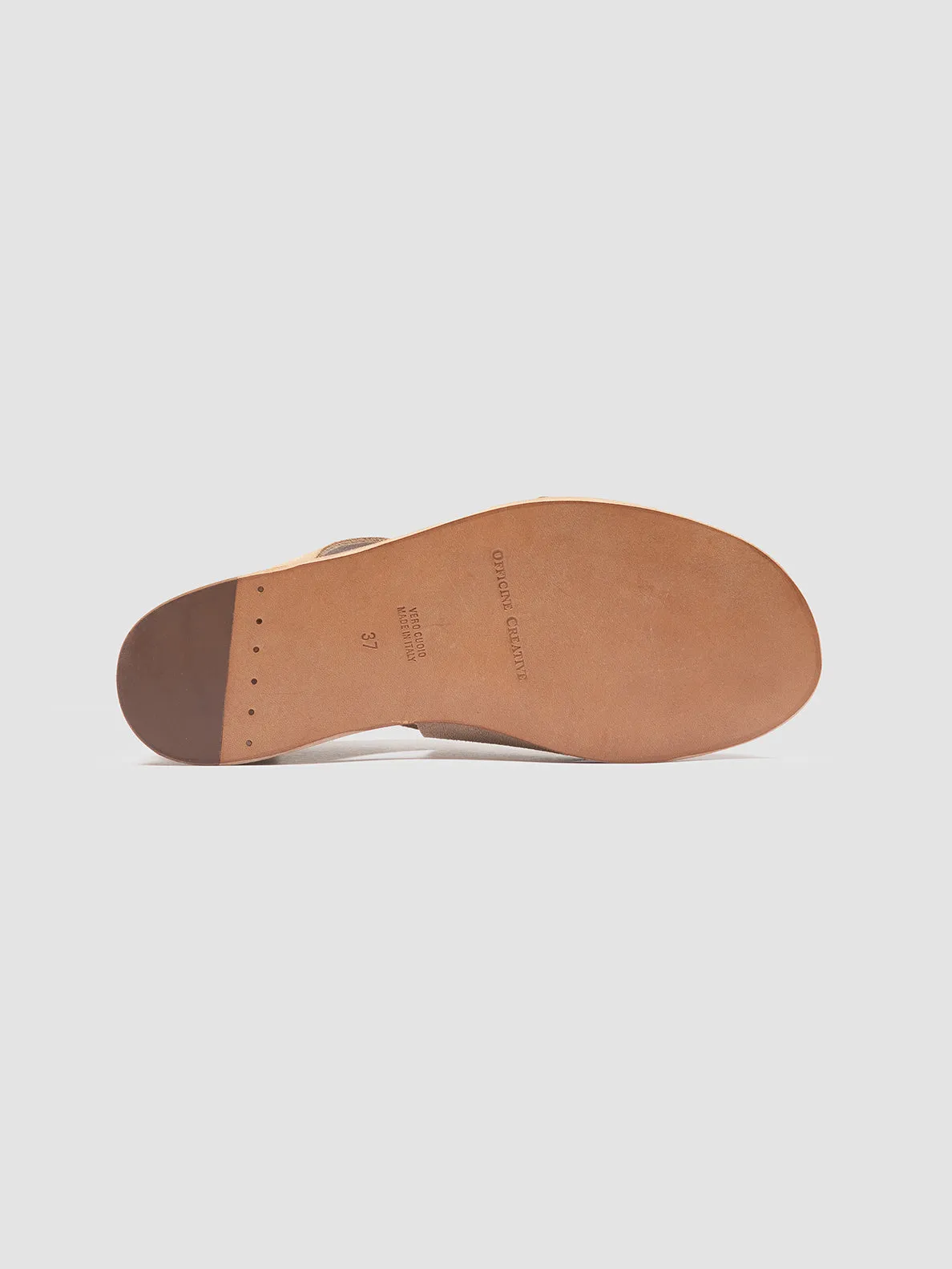 ITACA 052 - Sandali a Punta Aperta in Pelle Scamosciata Beige