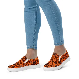 Jack O' Lantern Women’s Slip-On Canvas Shoes