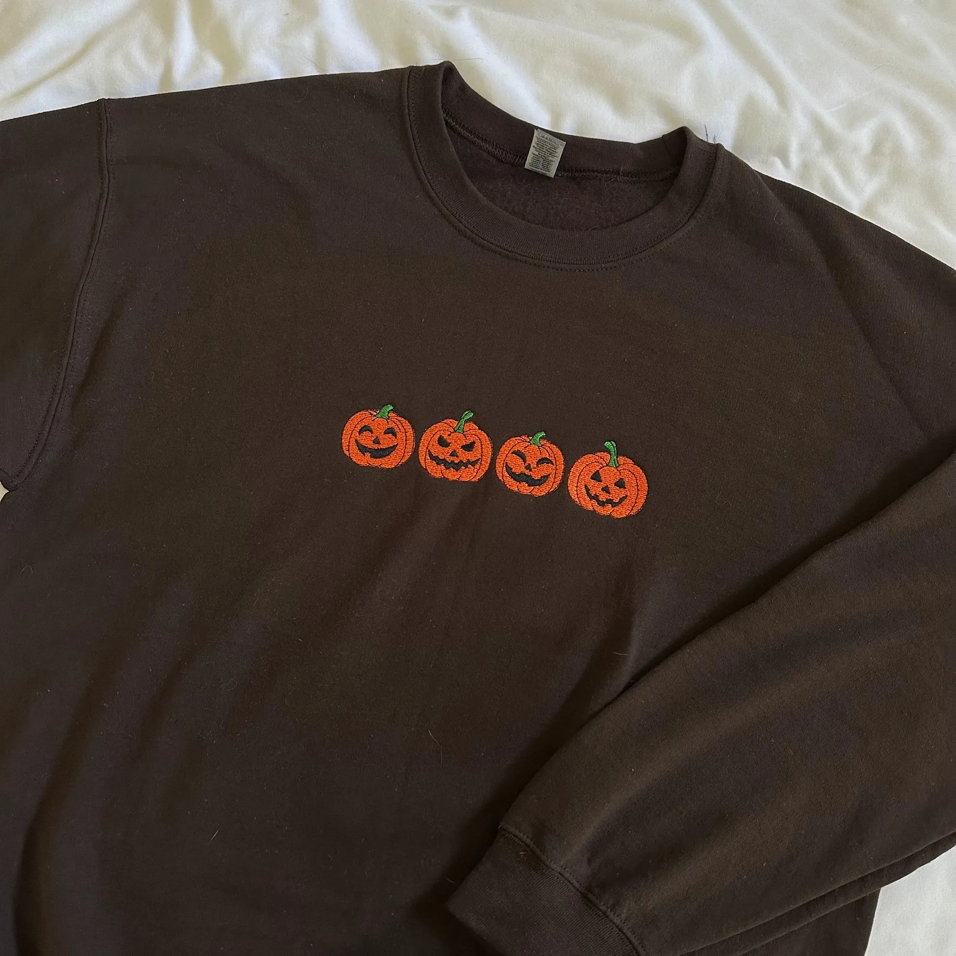 Jack O'Lantern Embroidered Crew