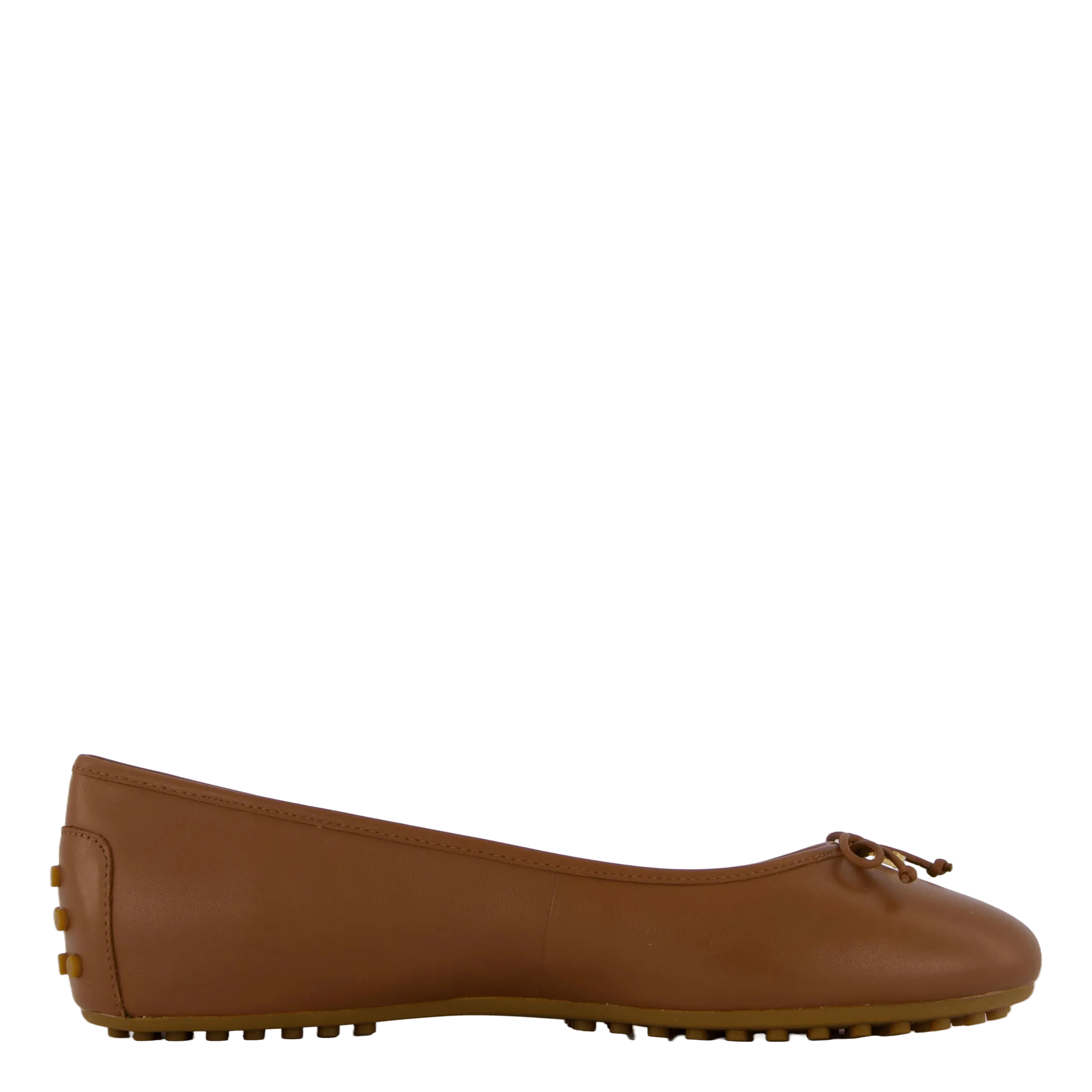 Jayna Nappa Leather Driver Flat Deep Saddle Tan