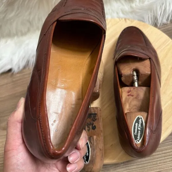 Johnston and Murphy Cellini Italy Penny Loafer Shoes Size 11.5 M