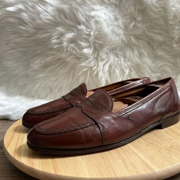 Johnston and Murphy Cellini Italy Penny Loafer Shoes Size 11.5 M