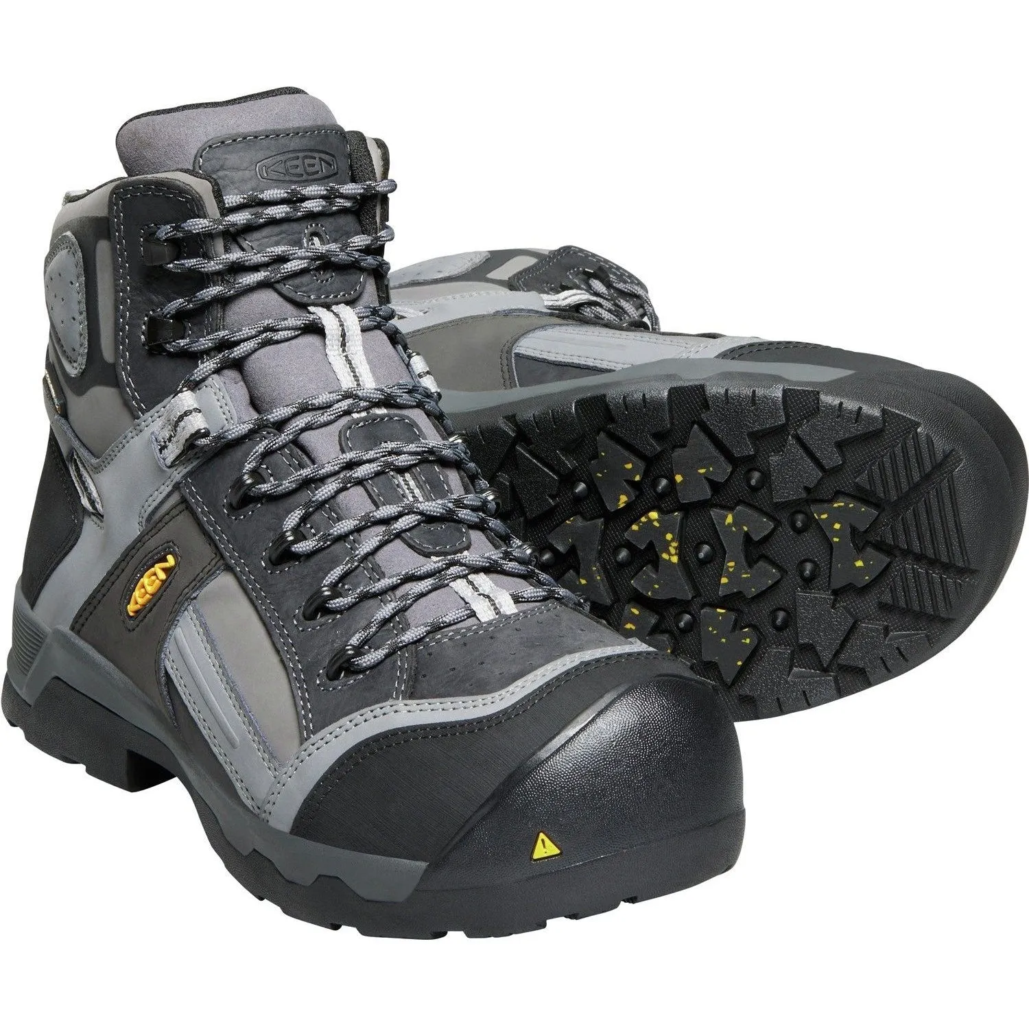 Keen Utility Men's Davenport 6" Mid Composite Toe Ins Waterproof Work Boot Gray - 1017804