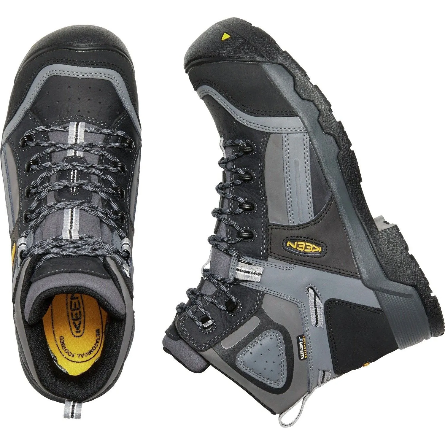 Keen Utility Men's Davenport 6" Mid Composite Toe Ins Waterproof Work Boot Gray - 1017804