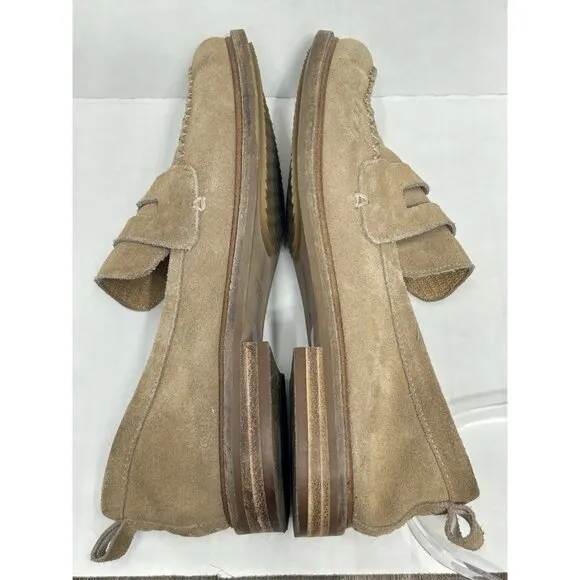 Kelsi Dagger Anthropologie Brooklyn Lens Hickory Suede Loafer Leather Shoes 8.5