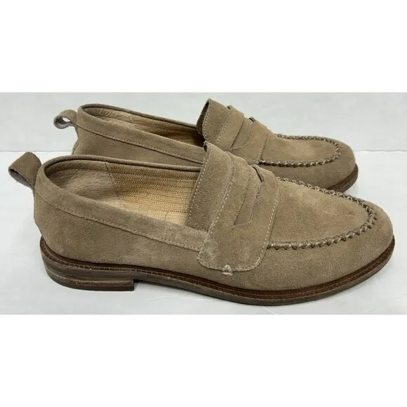 Kelsi Dagger Anthropologie Brooklyn Lens Hickory Suede Loafer Leather Shoes 8.5