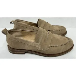 Kelsi Dagger Anthropologie Brooklyn Lens Hickory Suede Loafer Leather Shoes 8.5