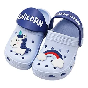 Kids Classic Cute Cartoon Lightweight Sandals (Sky Blue Clogs)