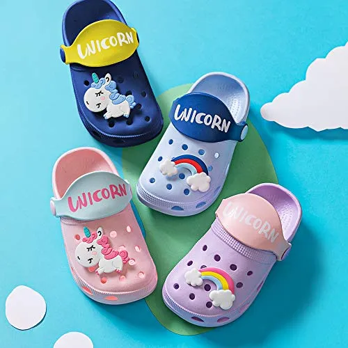 Kids Classic Cute Cartoon Lightweight Sandals (Sky Blue Clogs)