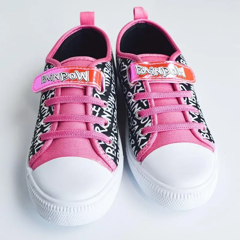 Kids Shoes Sparkle Rainbow High Youth Girls Canvas Shoes