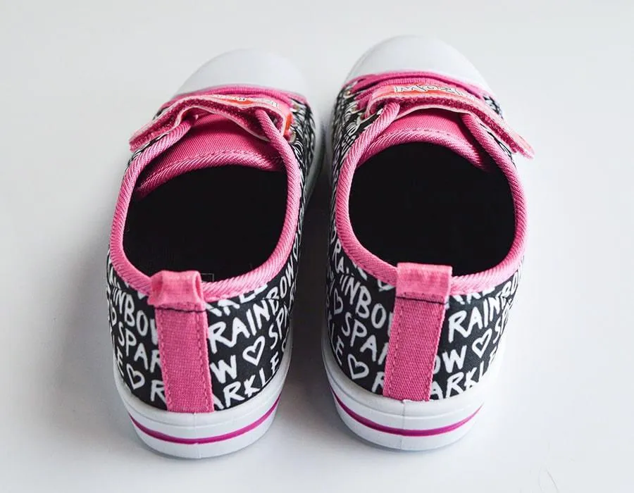 Kids Shoes Sparkle Rainbow High Youth Girls Canvas Shoes