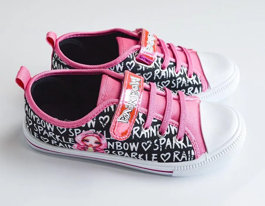 Kids Shoes Sparkle Rainbow High Youth Girls Canvas Shoes