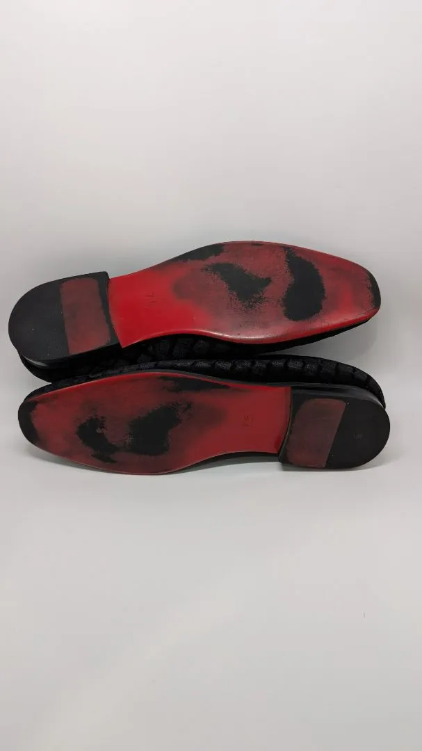 La Milano Black Velvet Men's Trevor Loafers