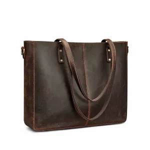 Large Bucket Geuine Leather Tote