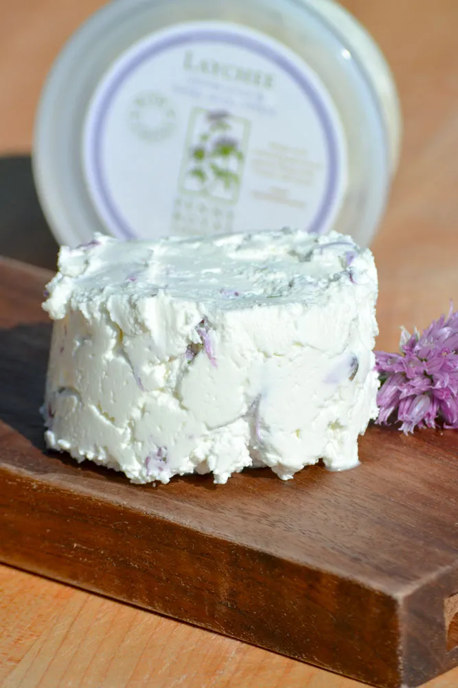 Laychee with Chive Flowers
