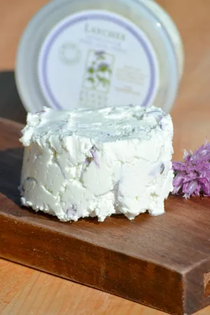 Laychee with Chive Flowers