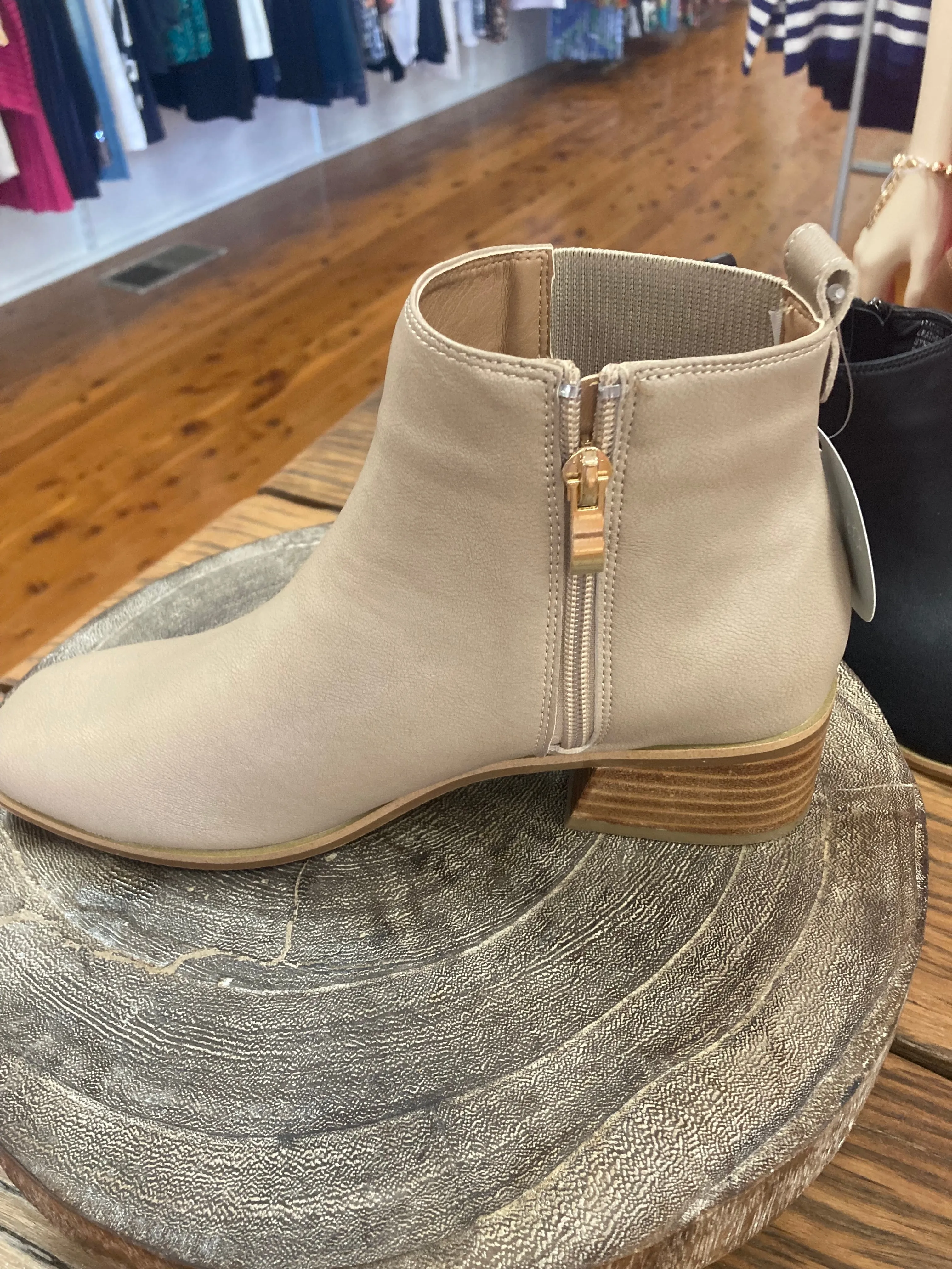 Layla Leather Ankle Boot - Black   Latte   Tan - Bay Lane