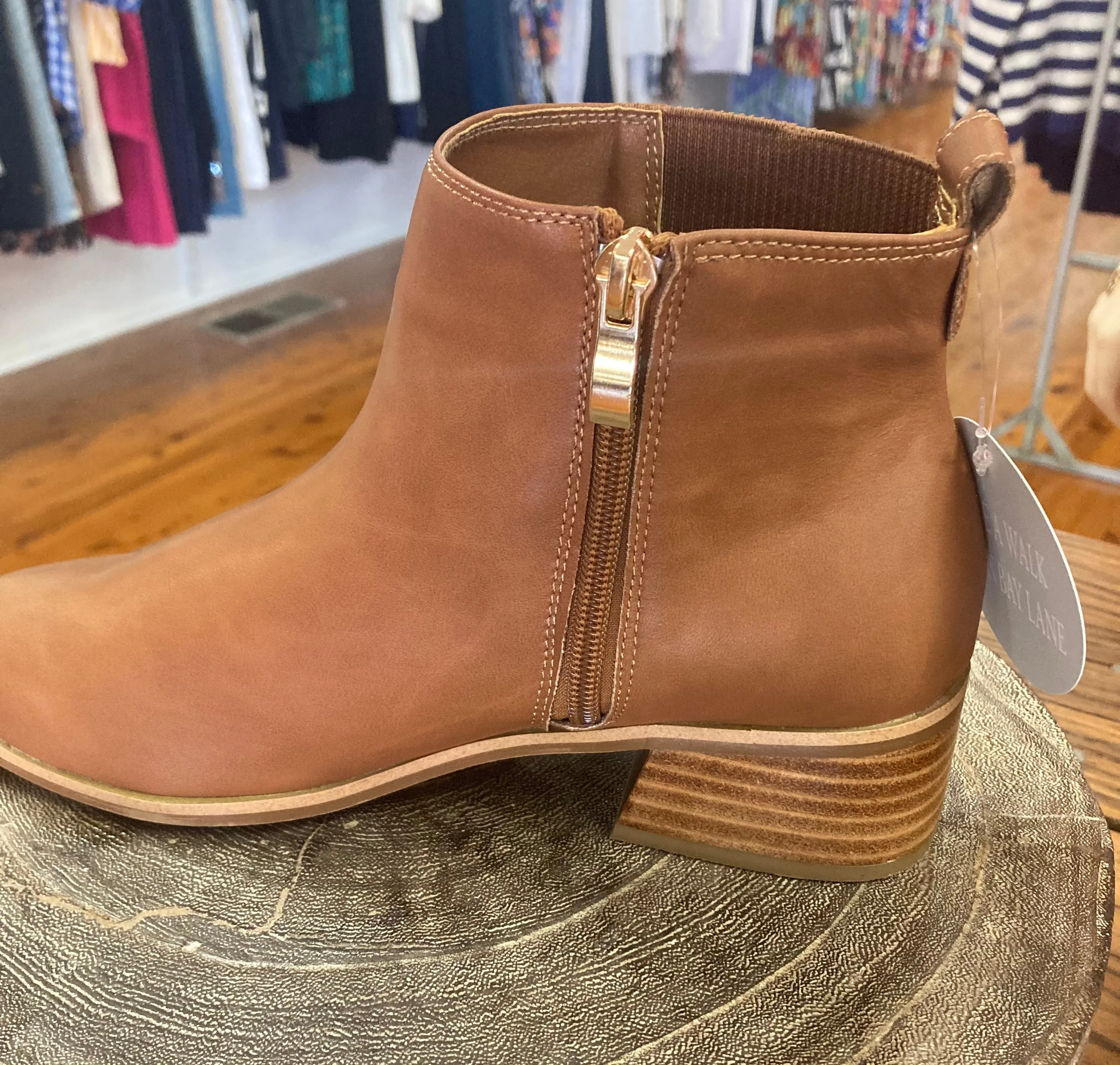 Layla Leather Ankle Boot - Black   Latte   Tan - Bay Lane
