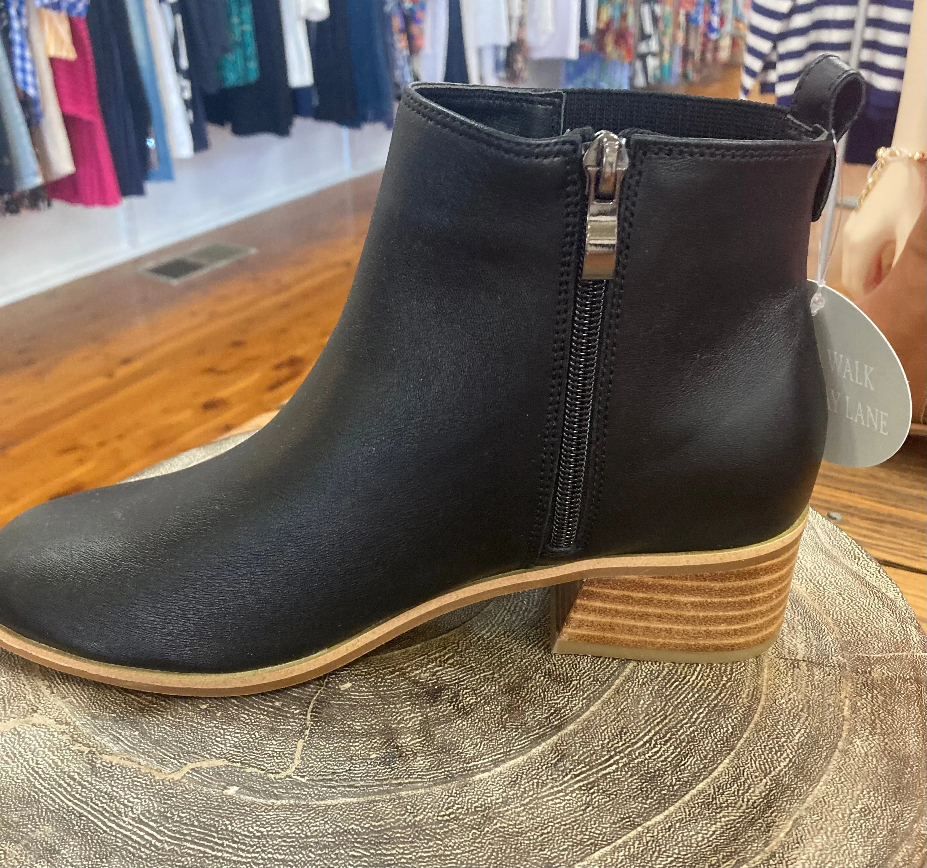 Layla Leather Ankle Boot - Black   Latte   Tan - Bay Lane