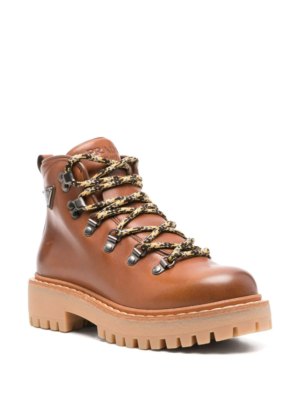 Leather lace-up boots
