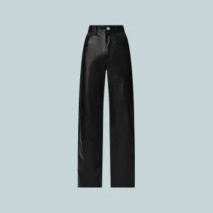 Leather Wide Straight