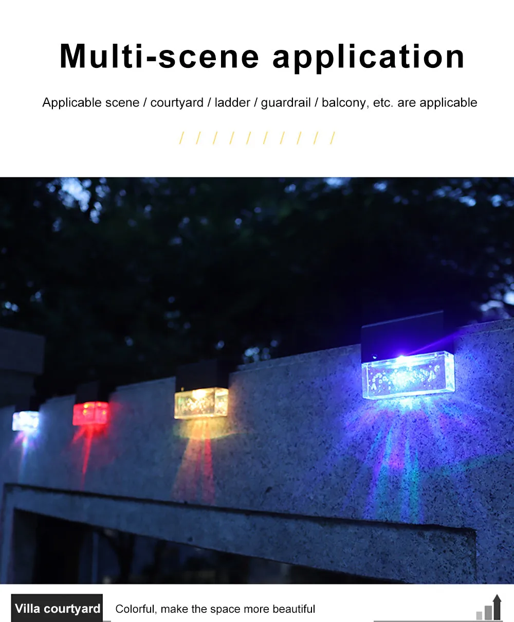 LED Solar Light Outdoor Garden Lights Step Lights