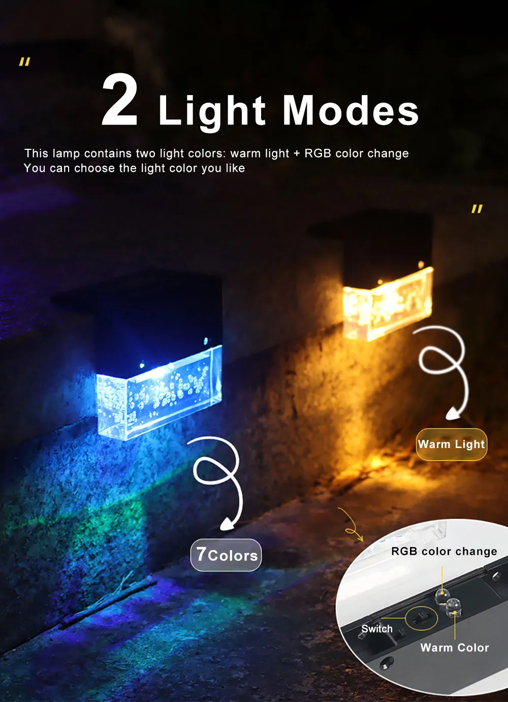 LED Solar Light Outdoor Garden Lights Step Lights