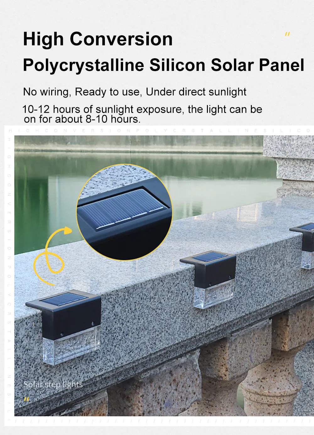 LED Solar Light Outdoor Garden Lights Step Lights