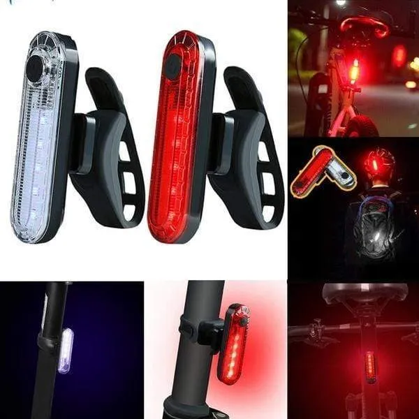 LED USB Rechargeable Bike Tail Light Bicycle