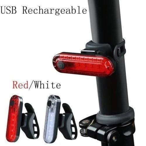 LED USB Rechargeable Bike Tail Light Bicycle