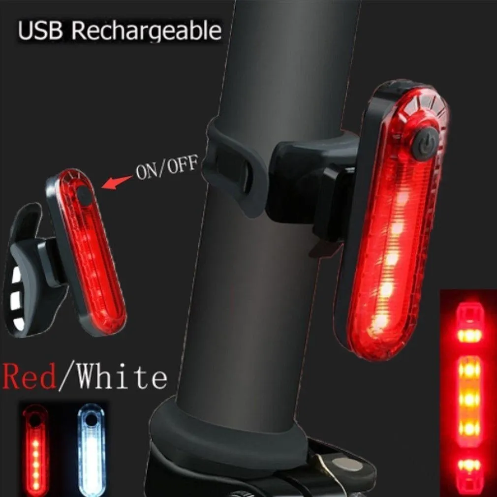 LED USB Rechargeable Bike Tail Light Bicycle