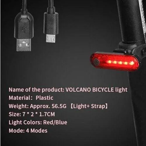 LED USB Rechargeable Bike Tail Light Bicycle