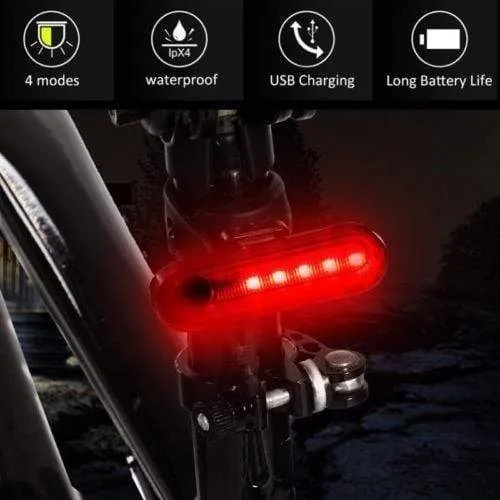 LED USB Rechargeable Bike Tail Light Bicycle