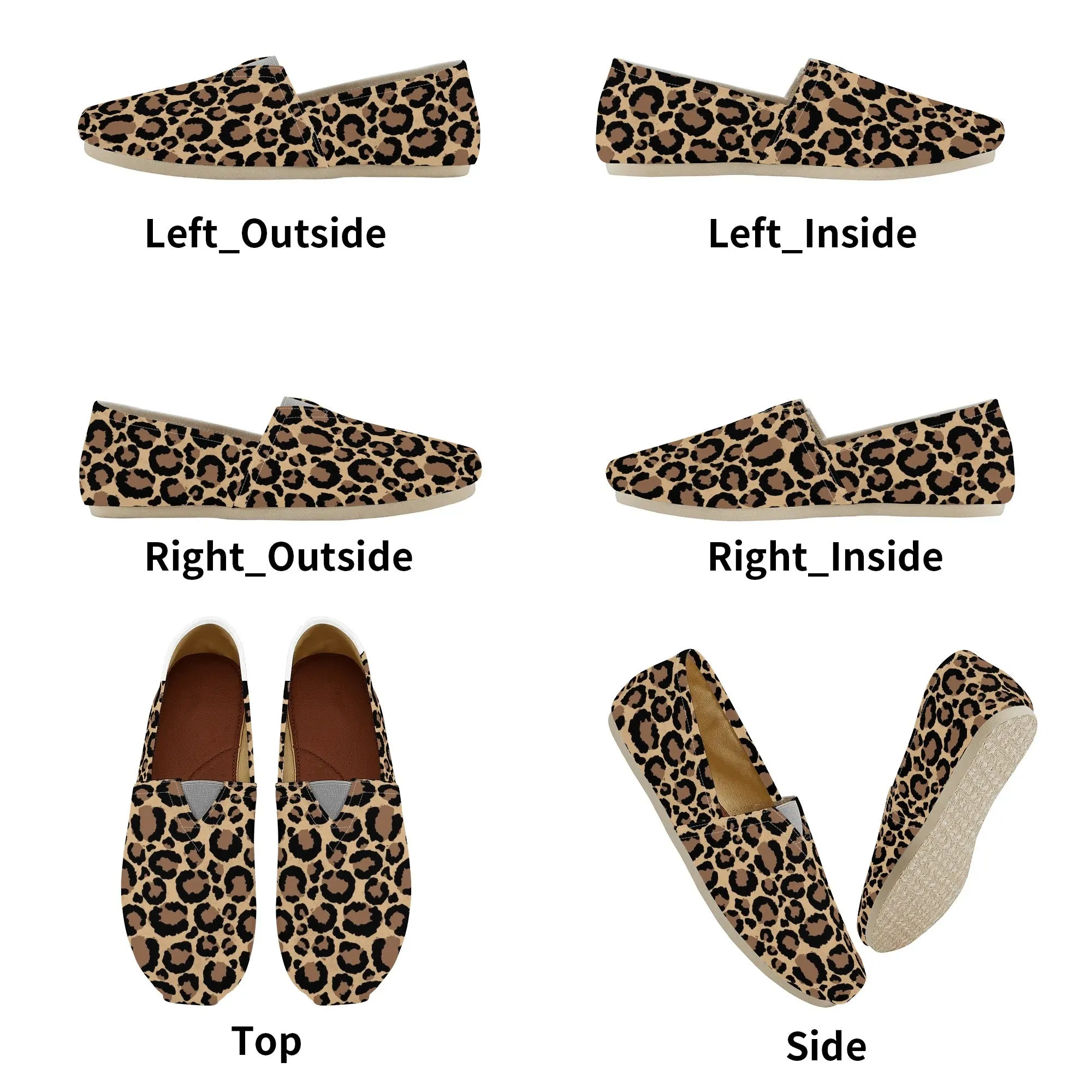 Leopard Print Womens Casual Slip-On Shoes