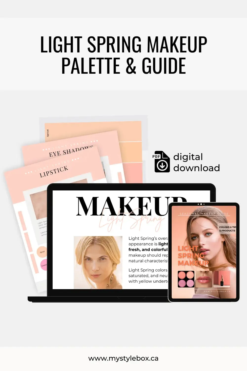Light Spring Digital Color Palette and Makeup Guide