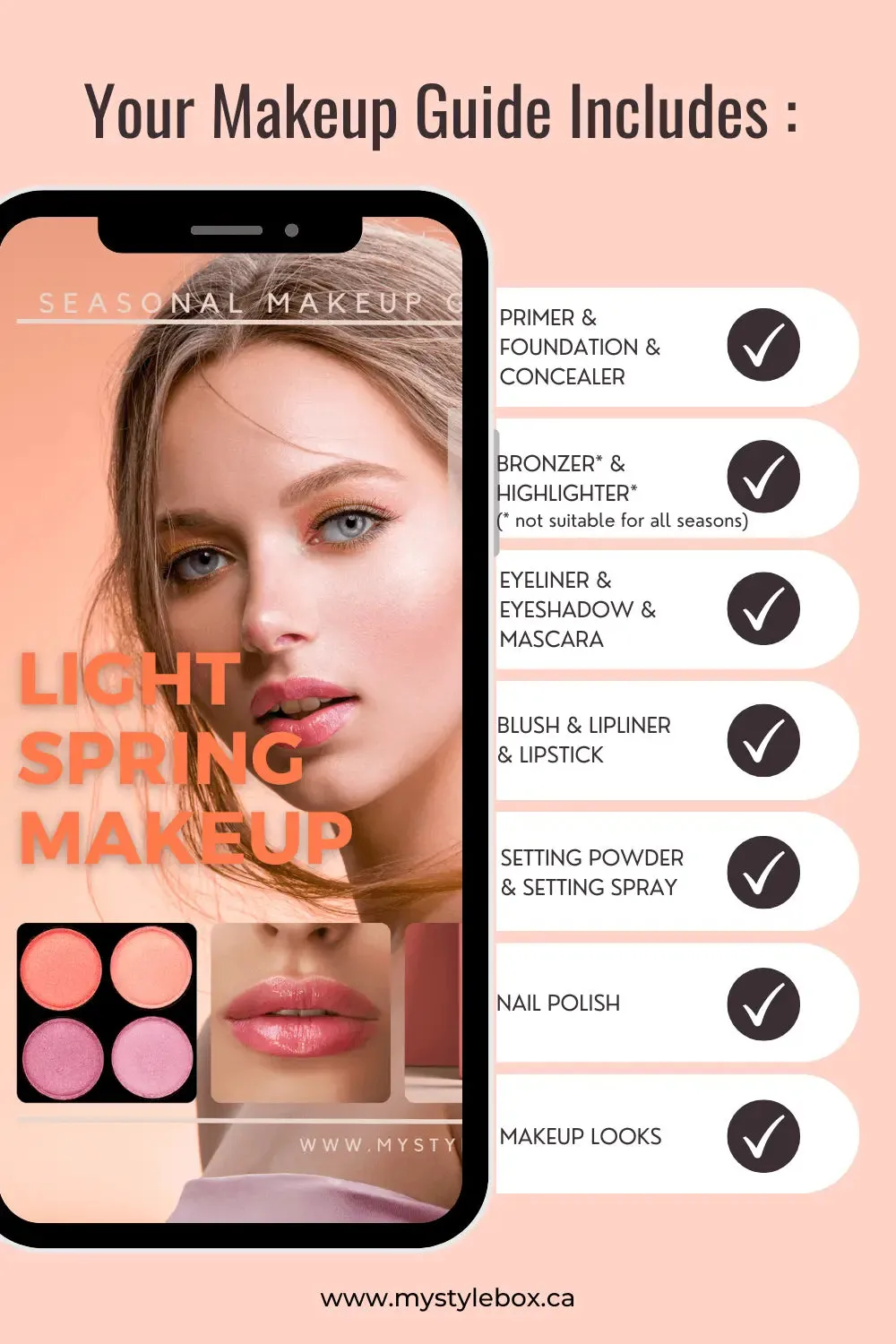 Light Spring Digital Color Palette and Makeup Guide