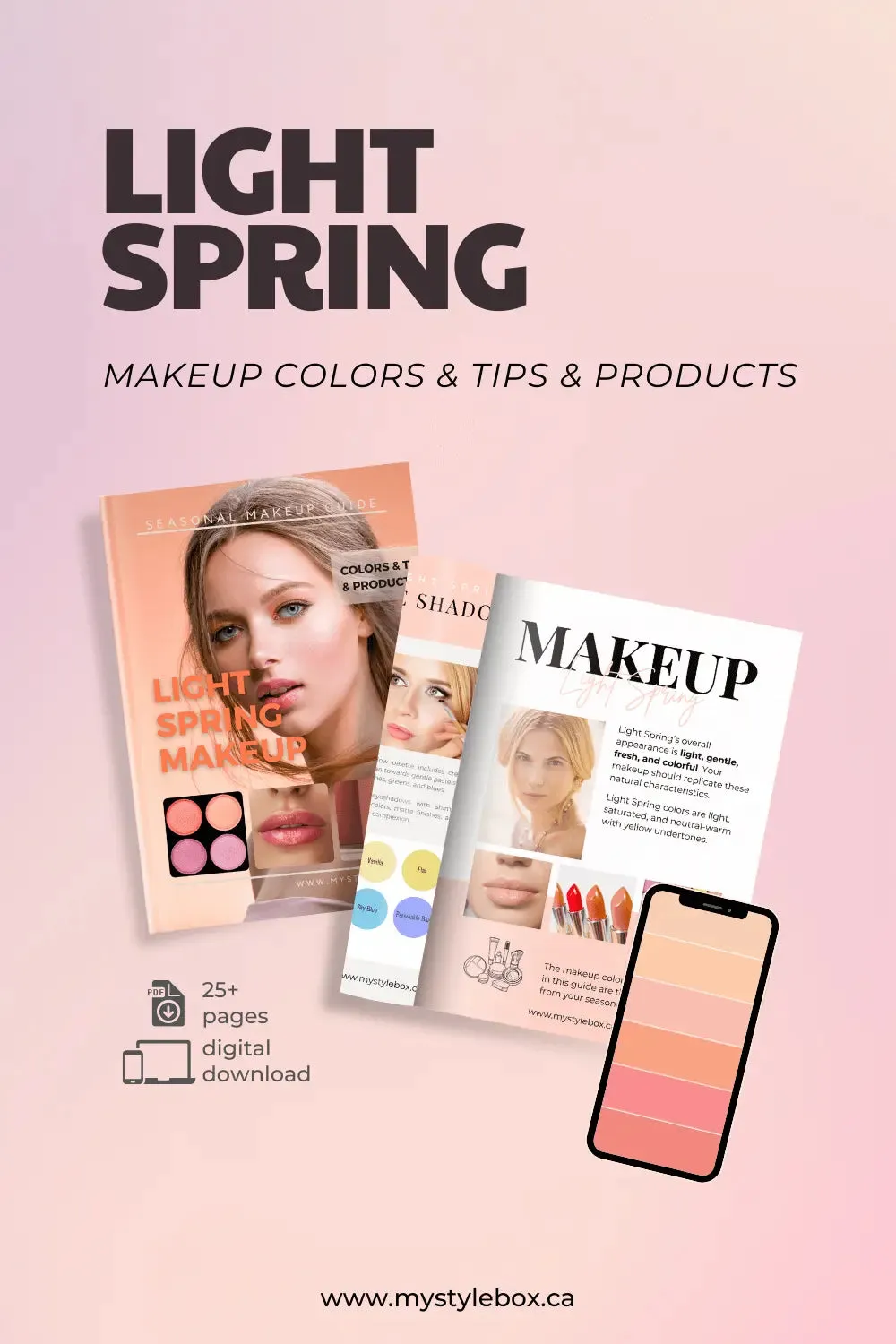 Light Spring Digital Color Palette and Makeup Guide