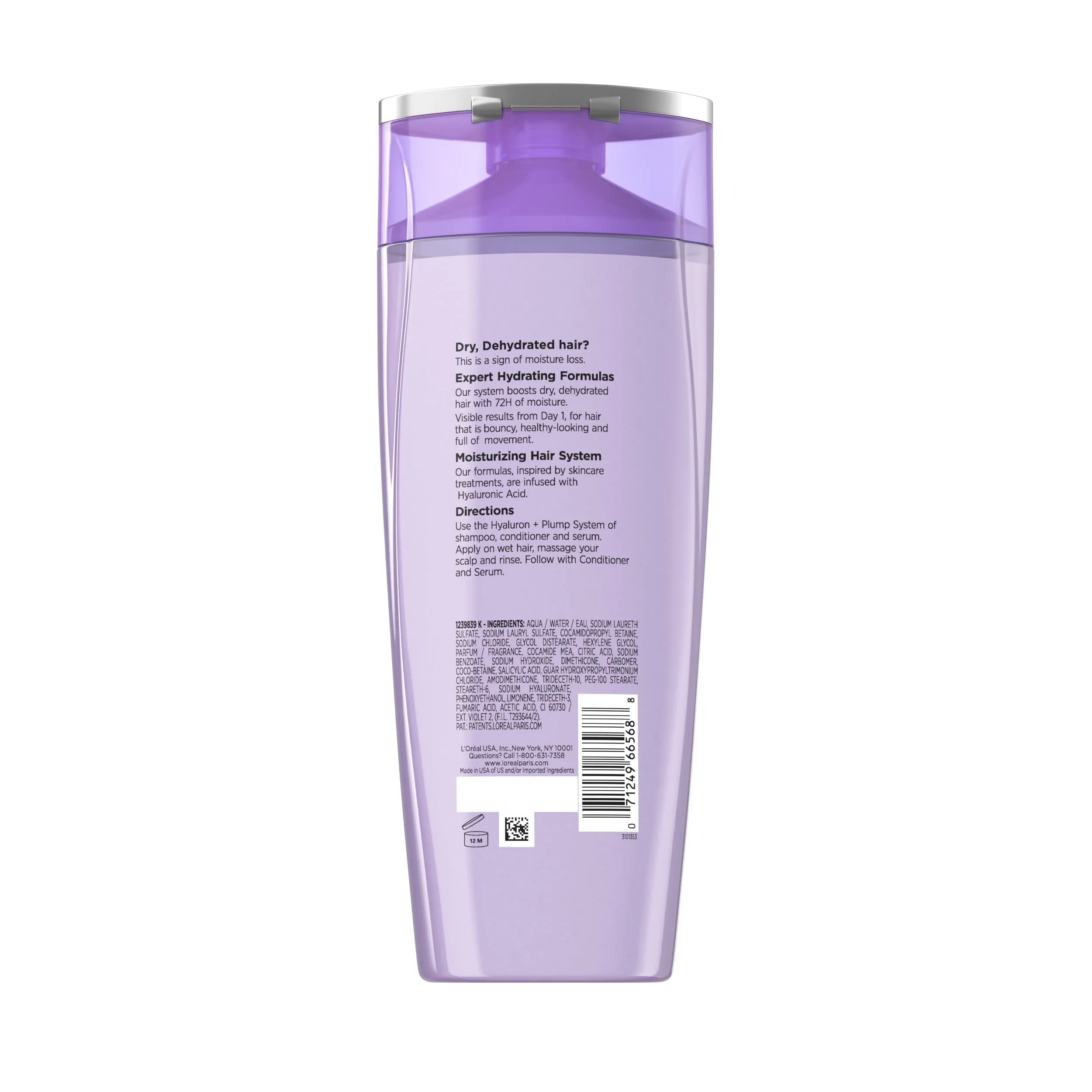 L'Oreal Paris Elvive Hyaluron   Plump, Hydrating Shampoo, for Dry Hair, 13.5 fl