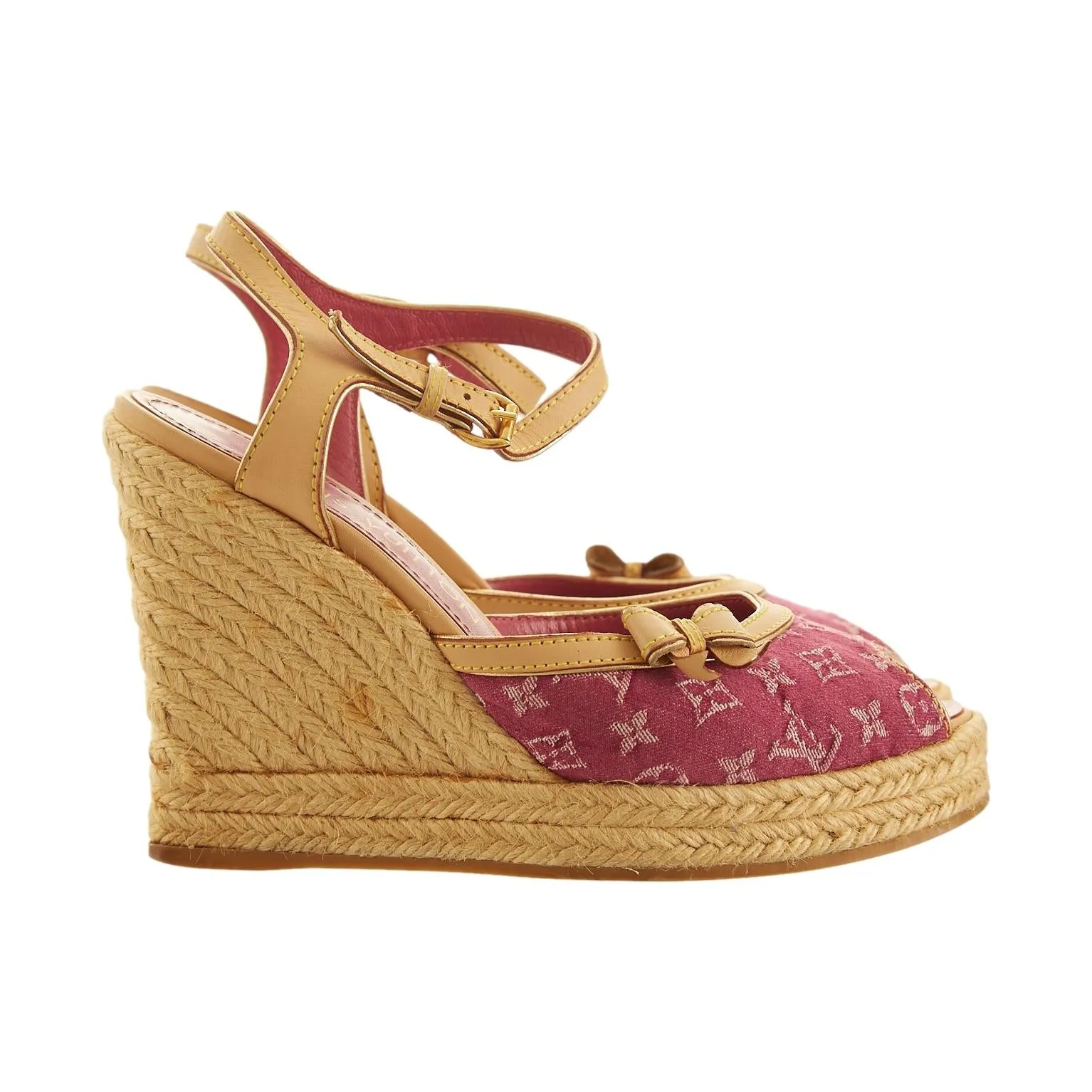Louis Vuitton Pink Monogram Wedges
