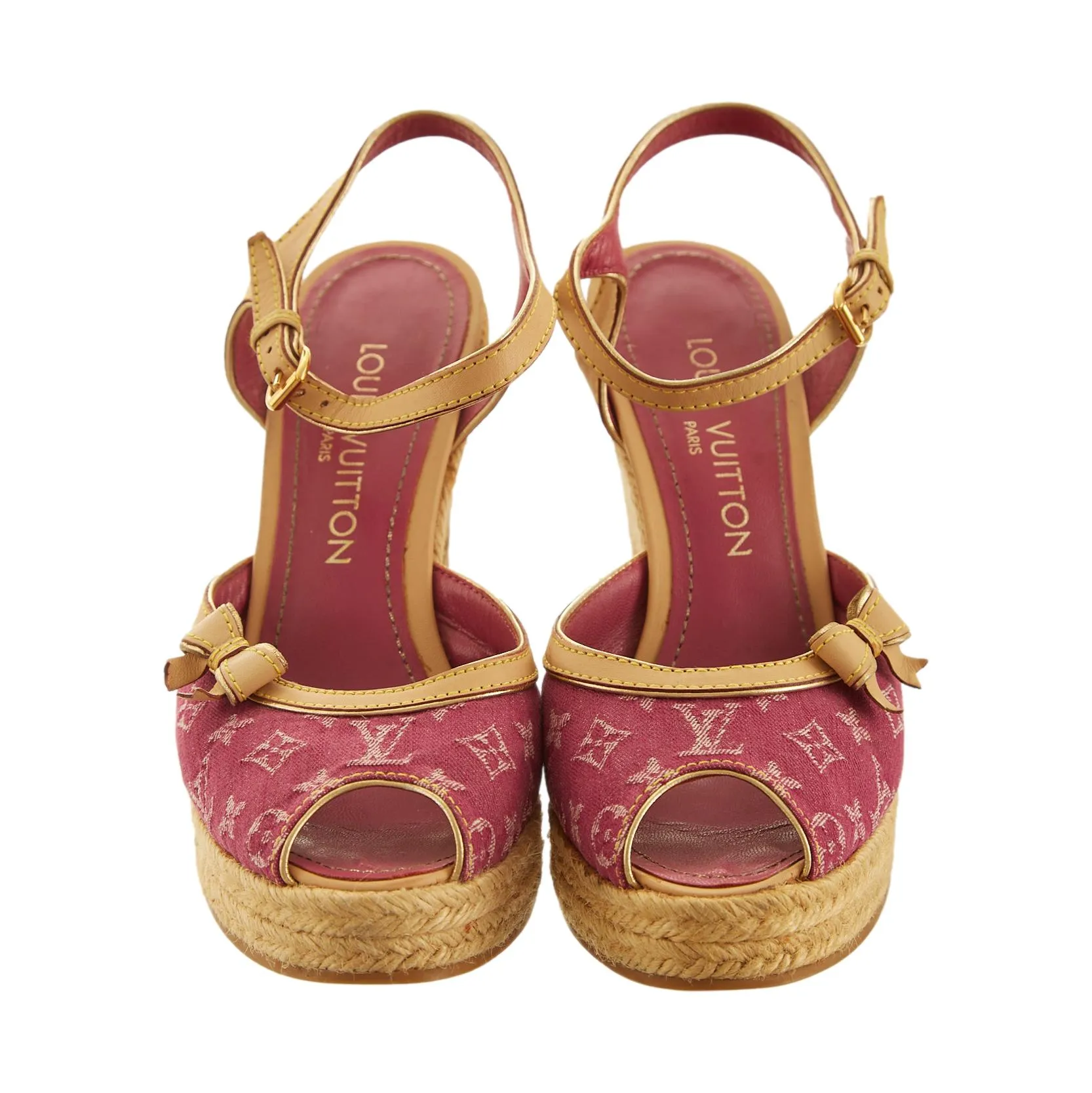 Louis Vuitton Pink Monogram Wedges