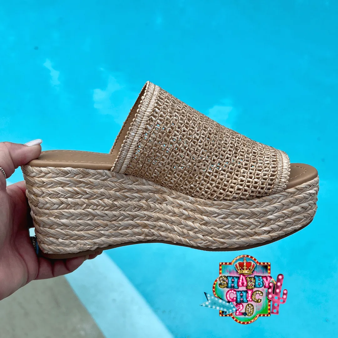Lowena Wedge Sandals - Natural