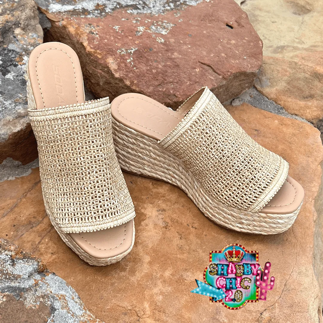 Lowena Wedge Sandals - Natural