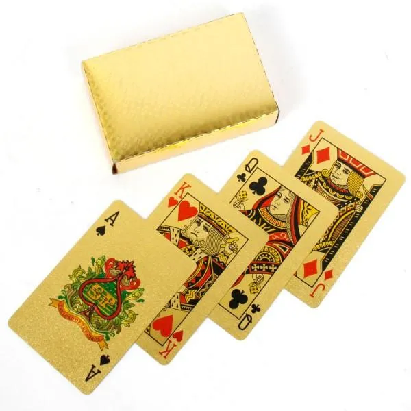 Luxe 24-Karat Gold Foil American Money Playing Cards