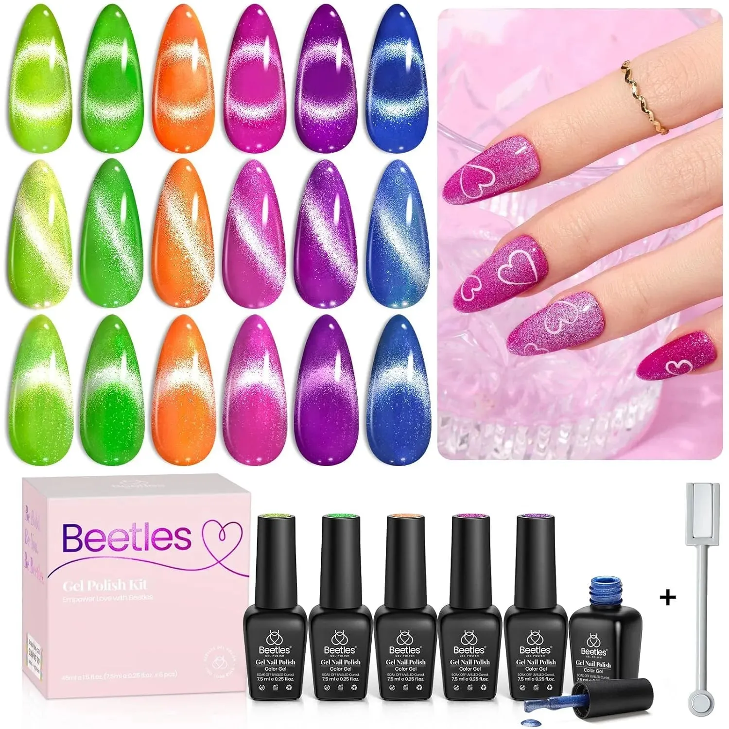 Magic Spells | 6 Colors Cat Eye Gel Polish Set