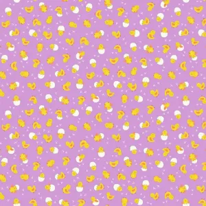Makower Hello Spring | Cheerful Chicks | Lilac