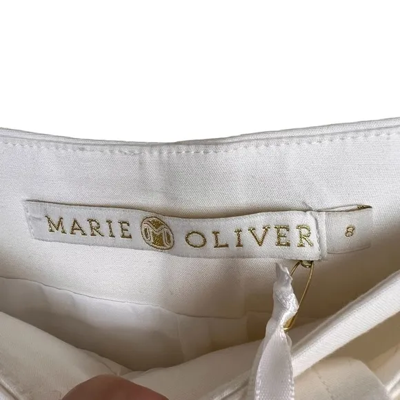 MARIE OLIVER PIXIE SHORTS IN COOL WHITE Size 8