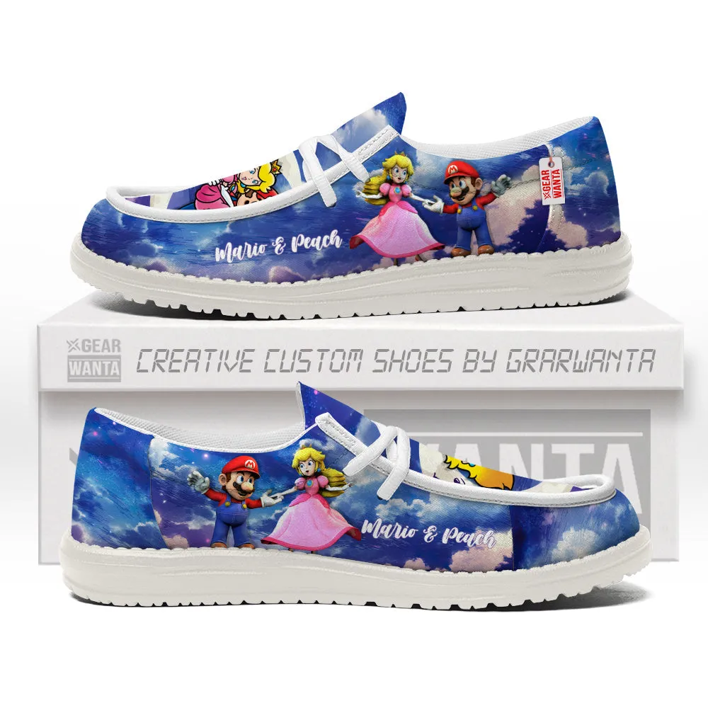 Mario and Peach Loafer Shoes