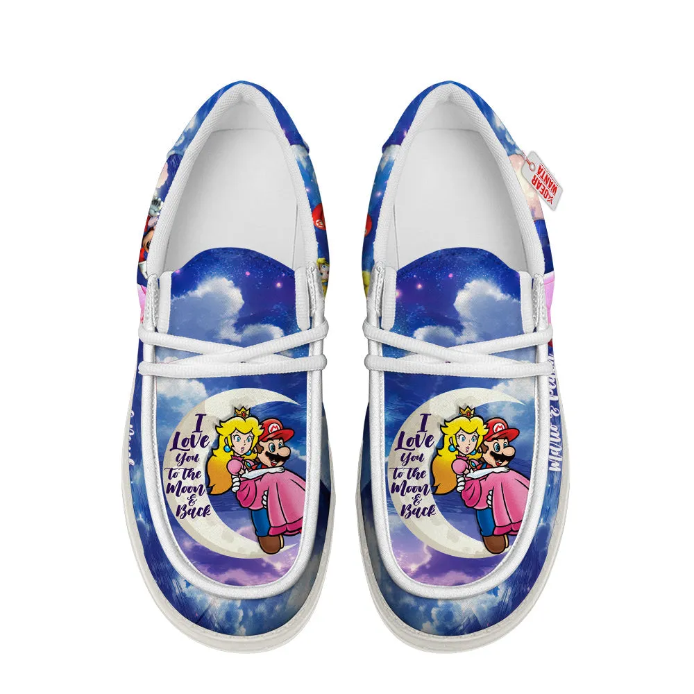Mario and Peach Loafer Shoes