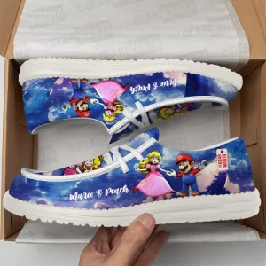 Mario and Peach Loafer Shoes