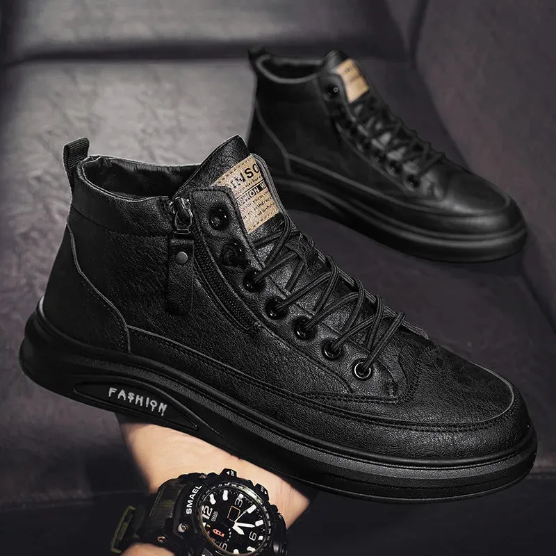Men Boots - Leather Outdoor Shoes